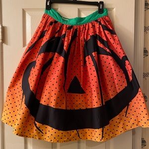 Unique Vintage Halloween Pumpkin Skirt 🎃